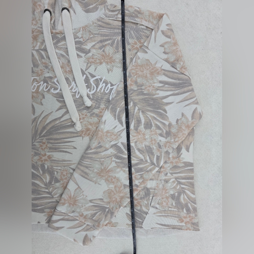 Ron Jon Surf Shop Cropped Tropical Leaf Hoodie Boxy Fit Wome's Size Medium - Picture 5 of 10